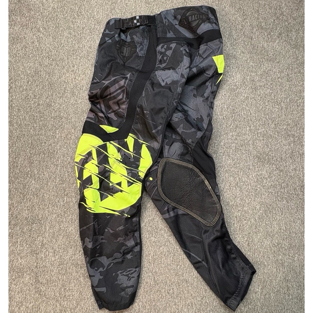 Fly Racing Kinetic Outlaw MX Pants Men's 32 Black Hi-Vis Neon Green Motocross